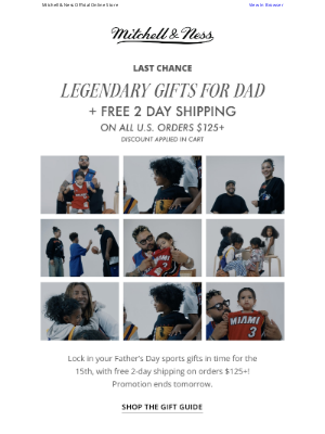 Mitchell & Ness Nostalgia Co - Last Chance: Free 2-Day Shipping for Father’s Day