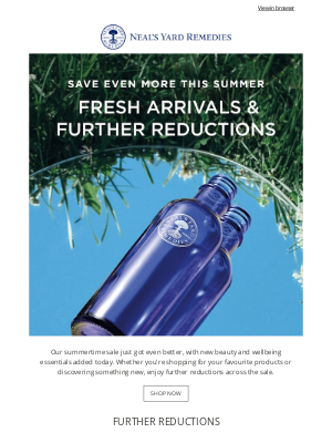 SALE: shop new and further reductions