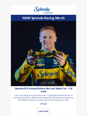Splenda - New! Splenda racing merch + sweepstakes