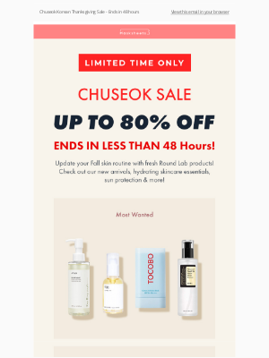 🥮Up To 80% OFF Chuseok Sale, ENDING SOON!🌾