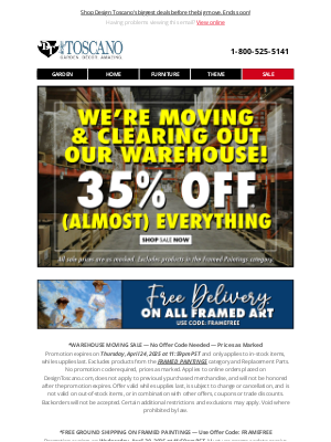 Design Toscano - 💥 Toscano Warehouse Sale Blowout: 35% Off Nearly All Items Before We Move! * ⏰