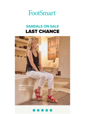 FootSmart - Last Chance: $50 Off Sandals!