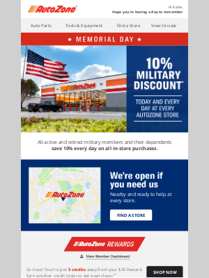 AutoZone - Honoring Memorial Day