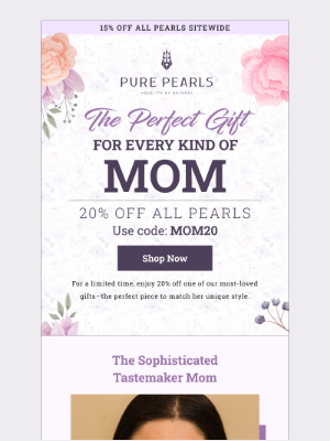Pure Pearls - Not Just Any Gift. Her Gift. 🌹 20% Off Mother's Day Pearls Sitewide