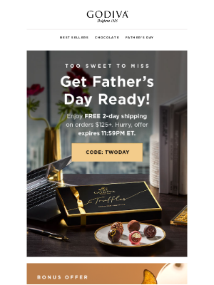 GODIVA - FREE 🎁 Shipping Upgrade on Us