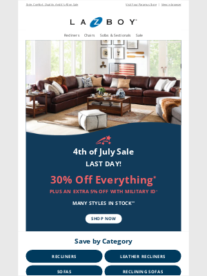 La-Z-Boy - >></noscript> LAST DAY << 4th of July Deals!