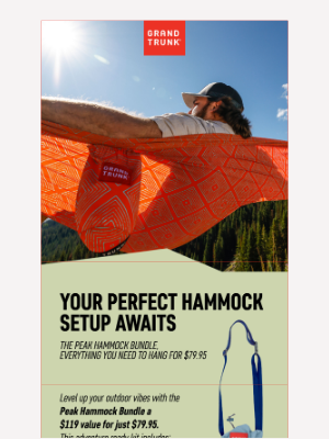 Grand Trunk - Ultimate hang, ultimate deal: The Peak Hammock Bundle