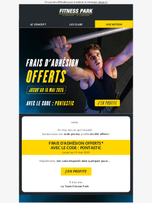 Fitness Park (Canada) - 🔥🏃 La promo du mois de mai