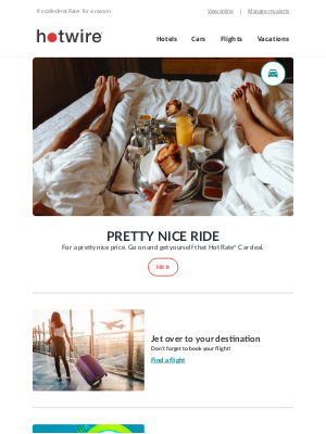 Hotwire - “Hit it, hit it, hit it, hit it” — The rental car book now button