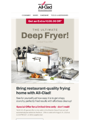 All-Clad Metalcrafters - Experience the Ultimate Deep Fryer