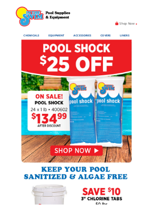 In The Swim - Save $25 on pool shock [open for savings]