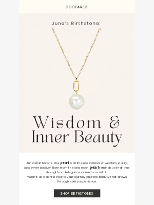 Dogeared Wholesale - ⚪ A Symbol of Wisdom & Inner Beauty