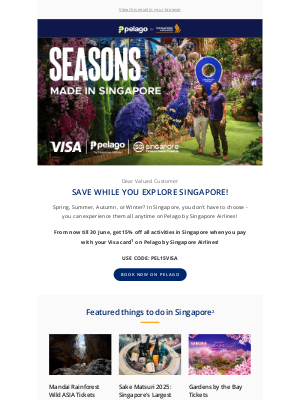 Singapore Airlines - 15% off Singapore Activities