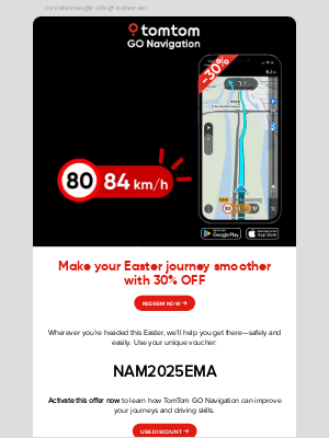 TomTom - Easter Ends Soon – So Does Our Offer