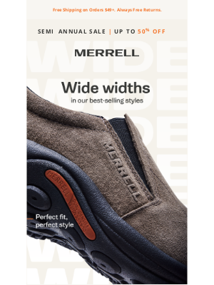 Merrell - Experience ultimate comfort with our Wide Width options