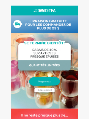 DAVIDsTEA - Cette petite douceur est à 40 % de rabais 🤤