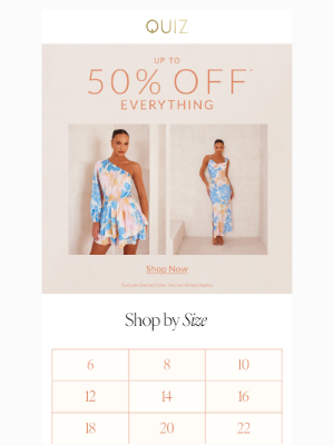 Quiz Clothing (United Kingdom) - Up to 50% off everything 🙌