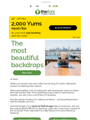 Dimmi Limited (Australia) - Book today for 2,000 Yums = $50 discount!