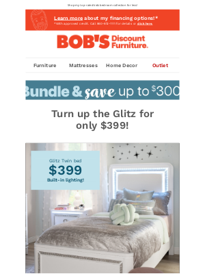 Bob's Discount Furniture - A ✨Glitzy✨ bedroom collection