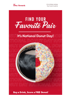 Tim Hortons - It’s Donut Day! Let’s Celebrate the Sweetest Pair at Tims 🍩☕