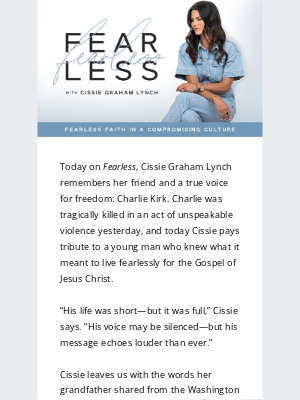Billy Graham Evangelistic Association - Special Fearless: A Tribute to Charlie Kirk