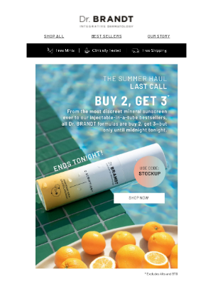 dr. brandt Skincare - Ends Tonight | Buy 2, Get 3 - Buy 2, Get 3 Ends Tonight
