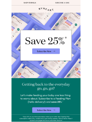 ByHeart - So long summer, hello 25%* off