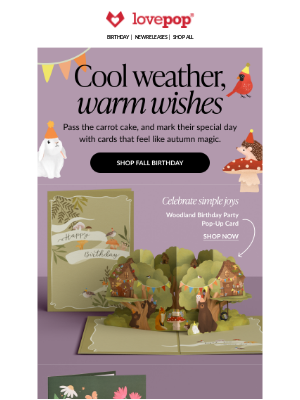 Lovepop - Our favorite fall birthday cards 🍁🍰