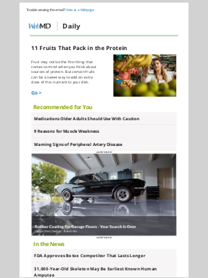 WebMD - 11 Fruits That Pack in the Protein