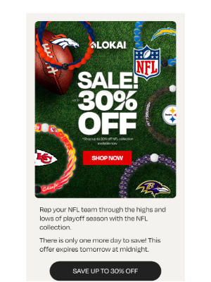 Lokai - Rep Your 🏈 Team & Save!