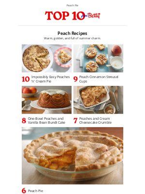 Betty Crocker - Top Peach Recipes
