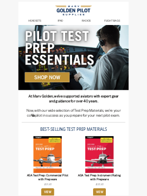 Marv Golden Pilot Supplies - Ace Your Pilot Exam ✅