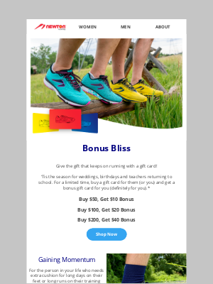 Newton Running - FLASH SALE: GIFT CARD + BONUS