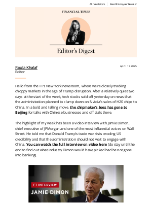 Financial Times - My interview with Jamie Dimon
