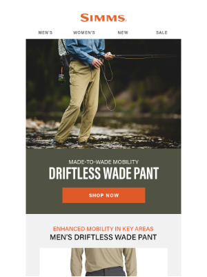 Simms Fishing Products - The durable, stretchy Driftless Wade Pant