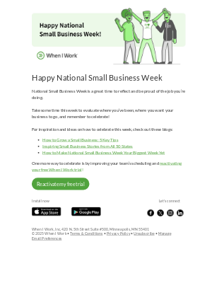 When I Work - Happy National Small Business Week