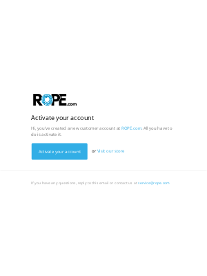ROPE - Customer account activation
