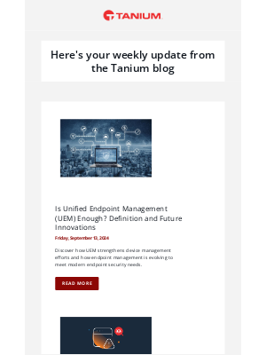 Tanium - Your weekly digest from Tanium