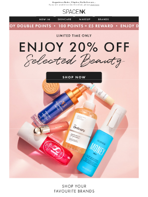 Space NK (United Kingdom) - 20% off these beauty favourites