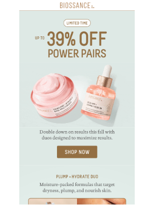 BIOSSANCE - Power Pairs start NOW⚡up to 39% off