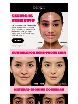 Benefit Cosmetics - WHOA. Talk about a transformation...
