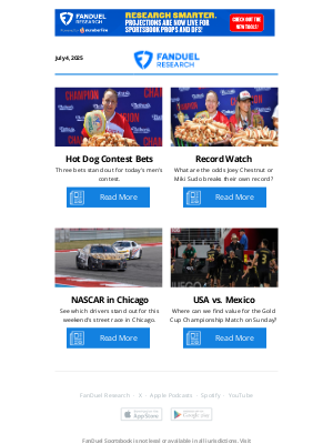 FanDuel - Hot Dog Contest Betting