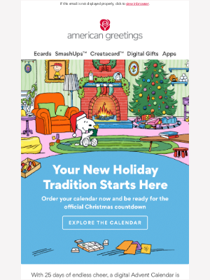 American Greetings - Discover a new way to countdown to Christmas with Snoopy and friends