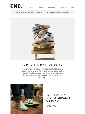 END. - END. x adidas 'Varsity' - Register now