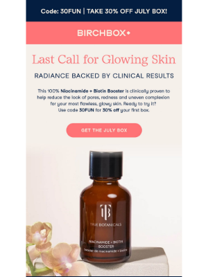 Birchbox USA - Tick Tock! Your 30% Off Deal Vanishes Tonight ✨