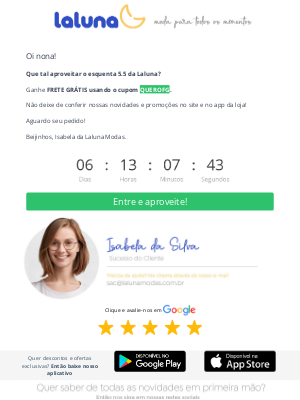 LaLuna (Brazil) - 🗨️@lalunamodas te marcou em uma promoção!