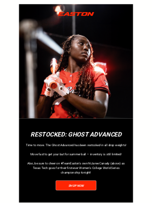 Easton Slowpitch - RESTOCK: Ghost Advanced Is Back