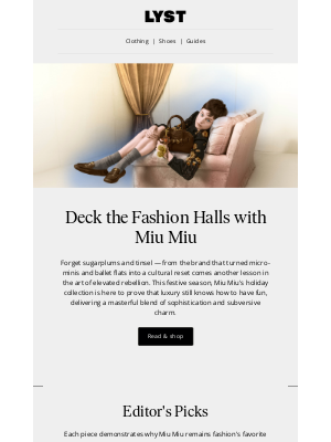 Lyst - Deck the Fashion Halls with Miu Miu