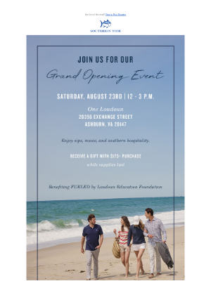 Southern Tide - Plans tomorrow? Ashburn, this one's for you.