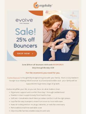 Ergobaby - Bounce your way to this special sale!